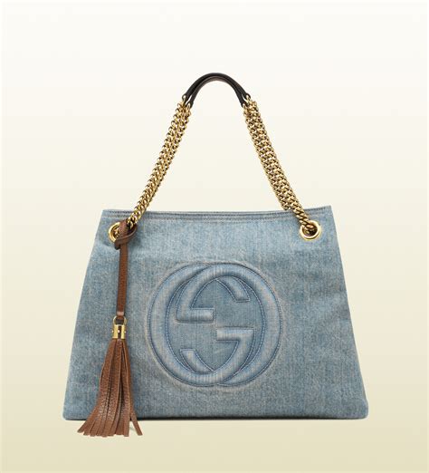 gucci attache medium bag|Gucci denim shoulder bag.